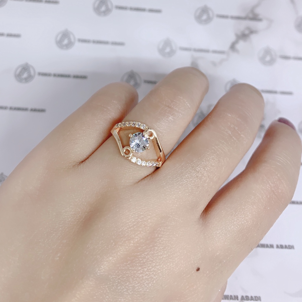 Cincin Xuping Gold Fashion Wanita Motif Permata Simple Perhiasan Wanita *27