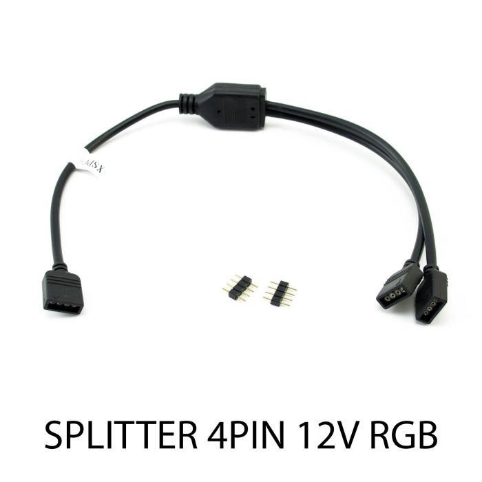 CABLE SPLITTER RGB 4PIN 12V 1 TO 2 KABEL CONVERTER COOLER FAN