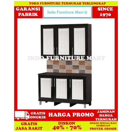 Kitchen Set Lemari Dapur Atas Rak Makan Minimalis Big Panel Ksa 5350