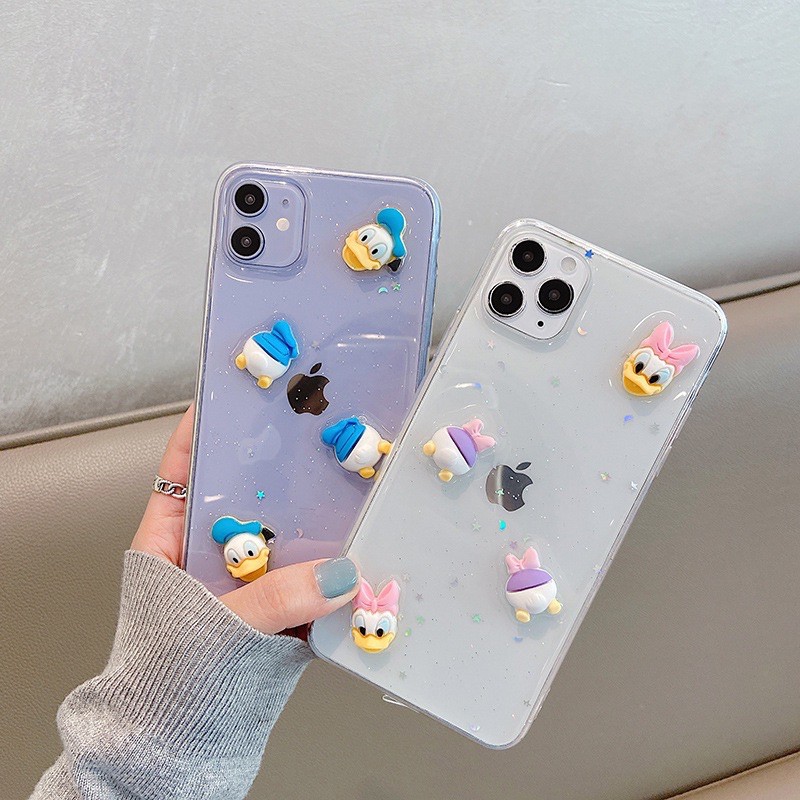 Donald Duck Daisy Glitter Case Xiaomi 11 Redmi 9T 9a 9c 10T Poco F1 F2 X3 M3 Samsung note 5 7 8 9 10