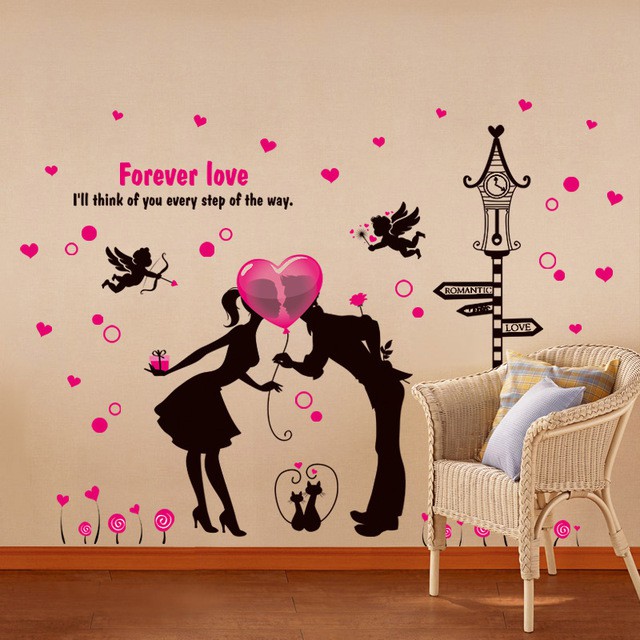 Reliza Wall Sticker Lampu Forever Love Romantic Stiker Dinding LDR8213