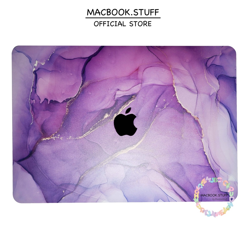 CASE MACBOOK Case DRW MARBLE VIOLET NEW AIR PRO RETINA 11 12 13 14 15 16 INCH NON /  WITH CD ROOM / TOUCHBAR / TOUCH ID / M1 2020 2021 2022