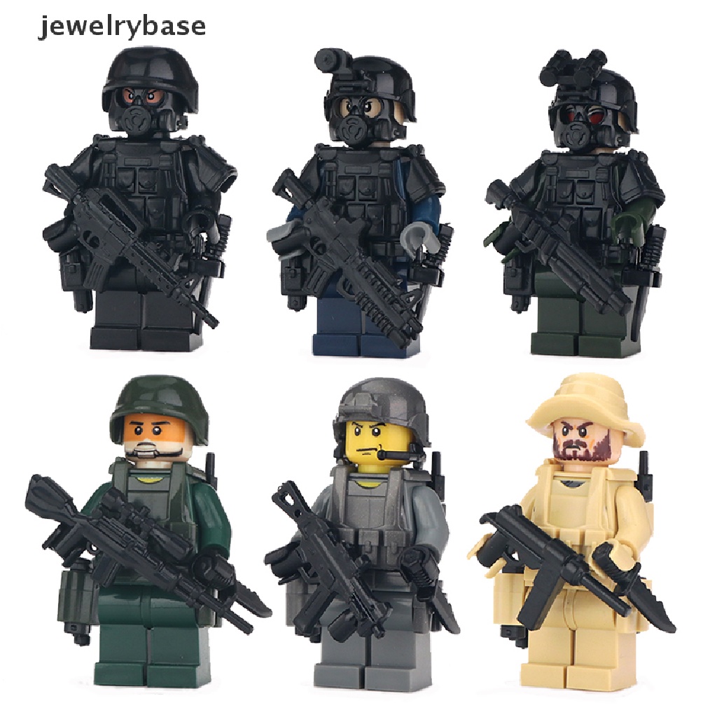 (jewelrybase) Mainan Miniatur Senjata Militer MOC SWAT City Mini Untuk Anak