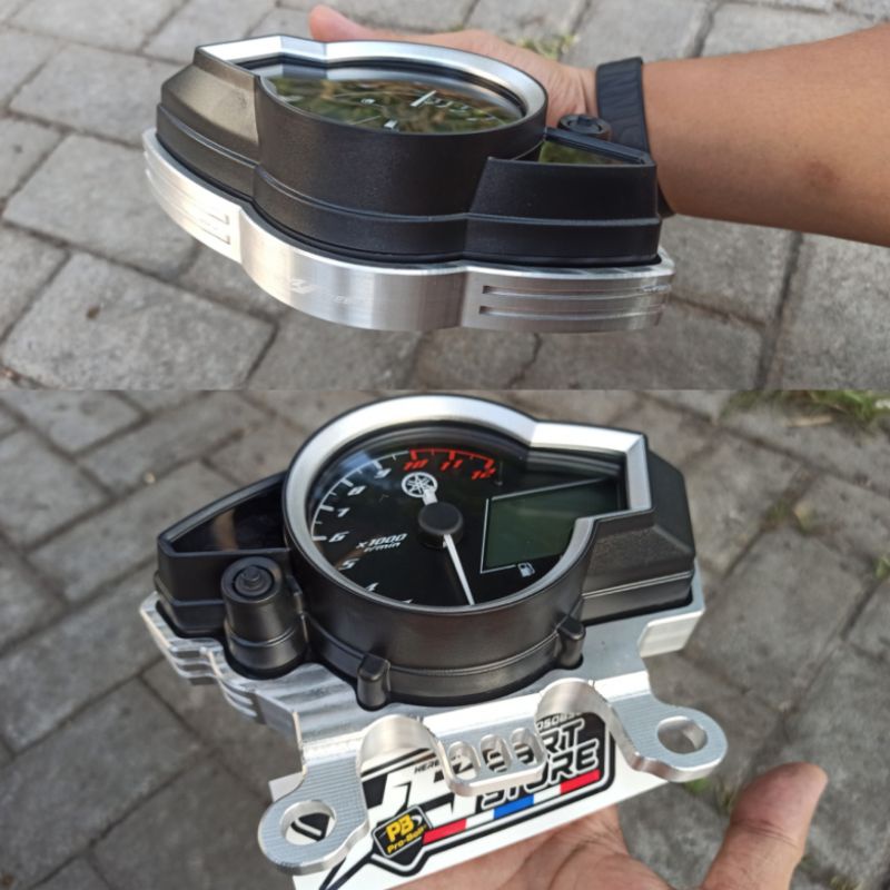 spedometer vixion NVL set breket CNC by M1speed PNP T ninja