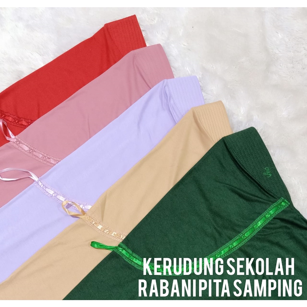 Kerudung Sekolah Serut Samping Size L, XL Kerudung Anak Sekolah SD, SMP, SMA Nayla Hija'b