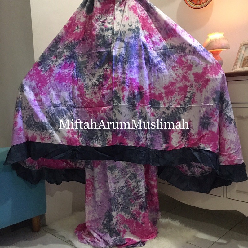 Mukena dewasa Tie dye Rampel Jumbo