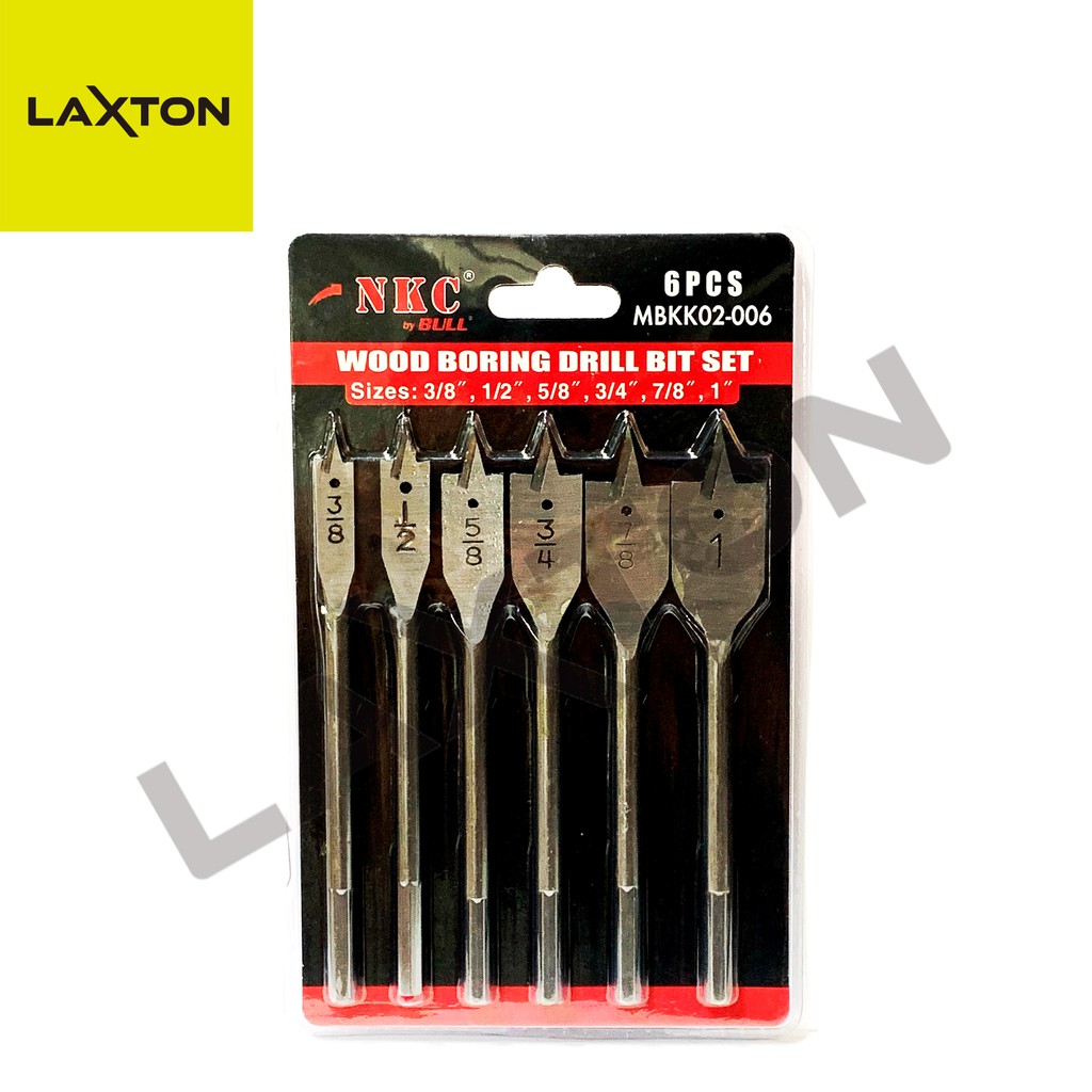 Mata bor kayu kipas set 6 PCS NKC Wood Spade Bit Set