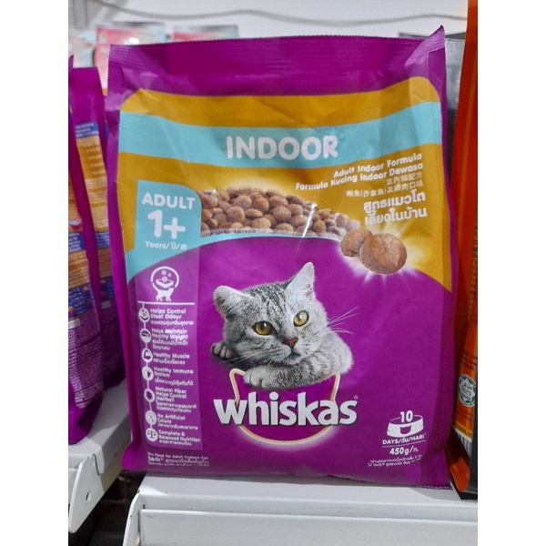 Makanan Kucing Whiskas Indoor 450g