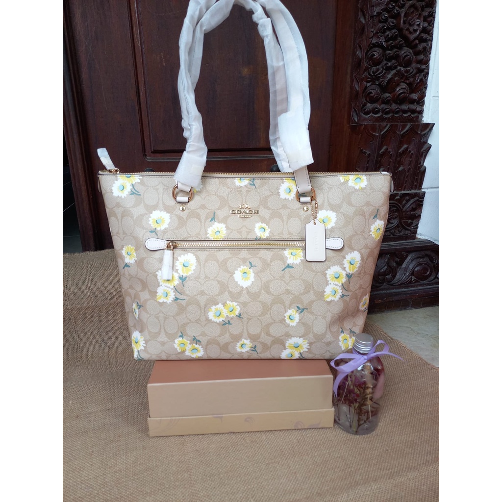 Tas Coach Gallery Tote Daisy Print New Original