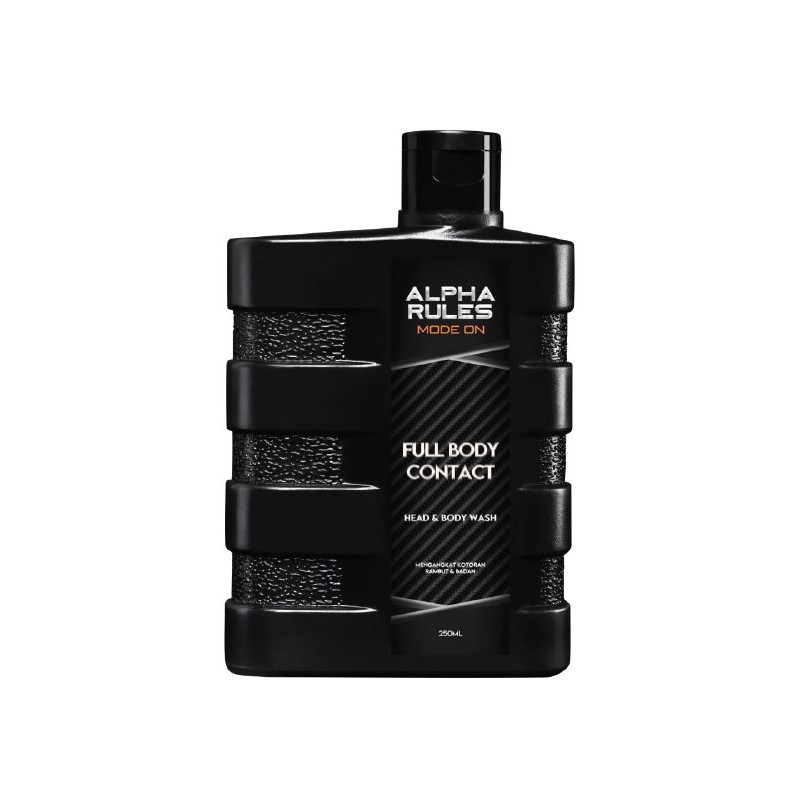 Alpha Rules Full Body Contact 250ml Body Wash &amp; Shampoo Male Cleaner