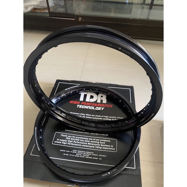 velg TDR hitam 160/185 17 WM kotak pelek TDR hitam ukuran 160/185 black