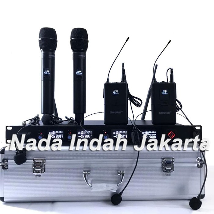 Microphone Wireless SHURE X1 HC - 4 Mic PPHH tanpa kabel KOPER