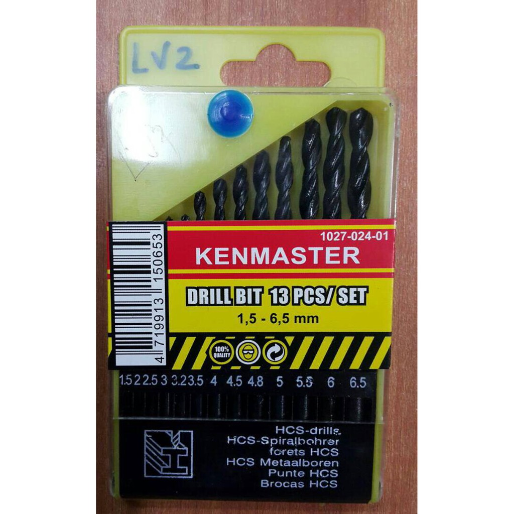 KENMASTER Mata Bor Besi Set 13 Pcs