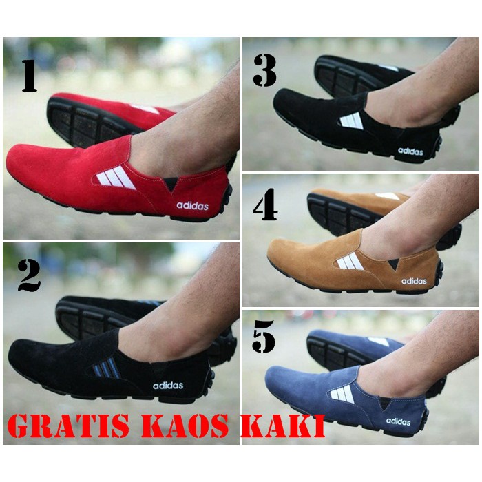 sepatu pria adidas suarez slop casual slip on santai formal kerja grade original