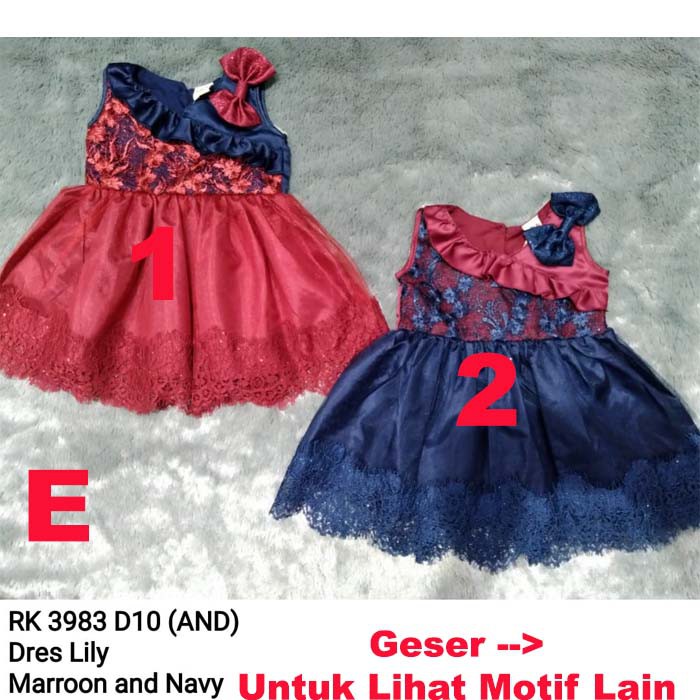 Baju Bayi Perempuan 0 3 6 Bulan Dress Gaun Bayi Baju Pesta Kondangan Baru Lahir Farah