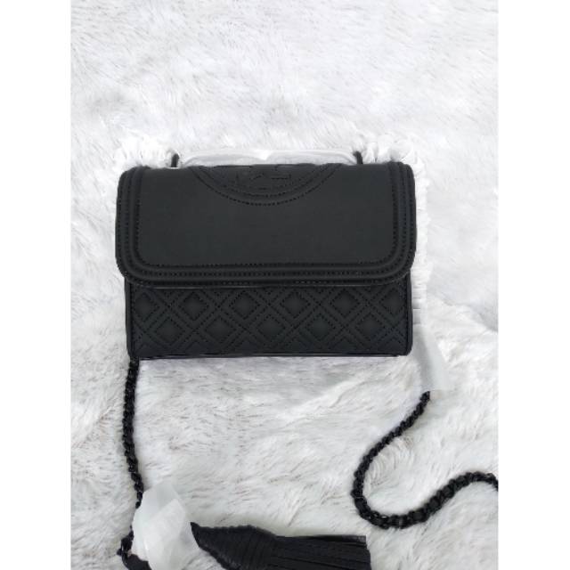 Tas Tory Burch Fleming Matte black size 21 new bukan Preloved Authentic original