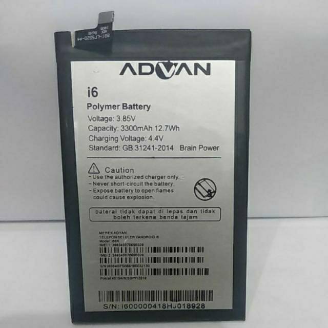 Baterai Batre Advan i6 Original Battery hp