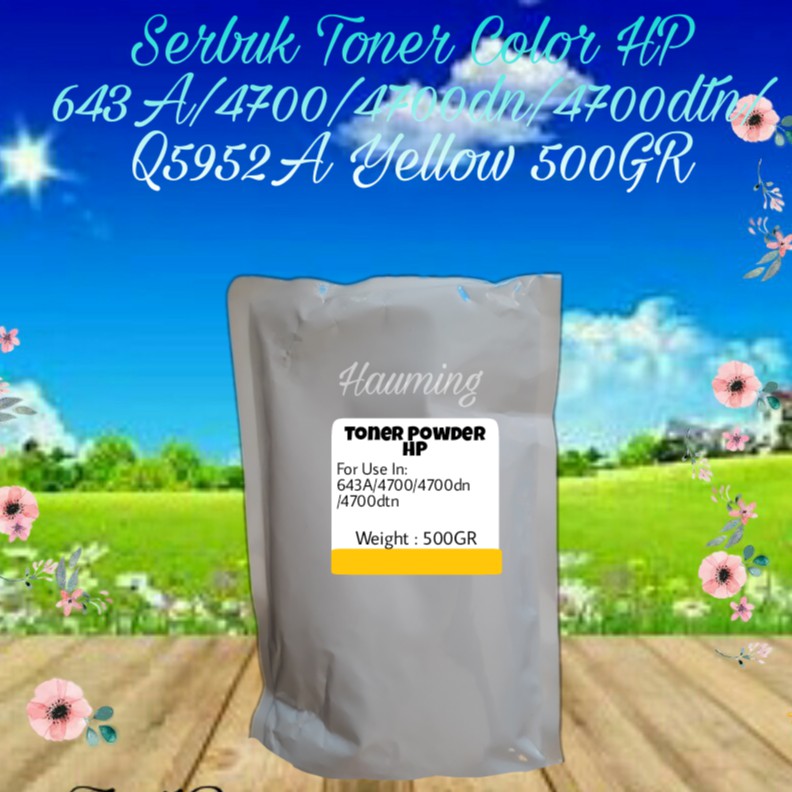 Serbuk Toner Powder Color HP 643A 4700 4700DN 4700DTN 4700N 4700PH+ Q5952A Yellow 500gr