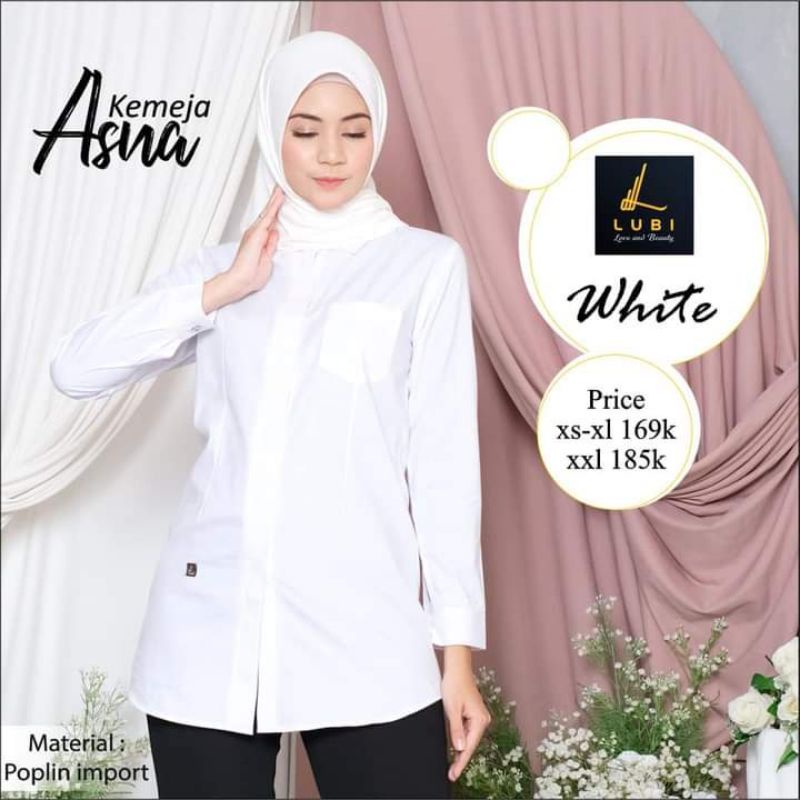Tunik Lubi terbaru / Tunik Lubi Azra / Tunik Lubi asna / tunik putih