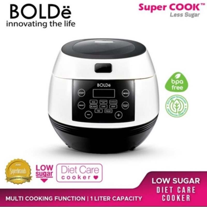 Bolde Rice Cooker Super Cook Less Sugar Low Carb