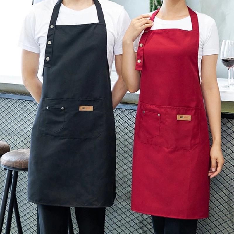 【COD+Pengiriman Cepat】Apron Waterproof Celemek Masak Dapur Pria Wanita Celemek Barista Anti Air Bahan Premium Polyiester Apron Masak Dewasa Kekinian