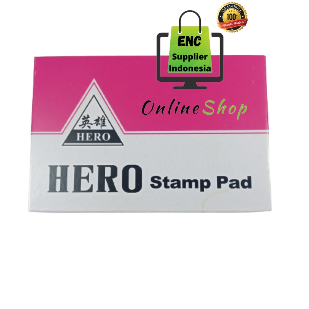 

HERO 1 buah bak stempel stamp pad ink E2460 kecil hero per pcs - enc.sup