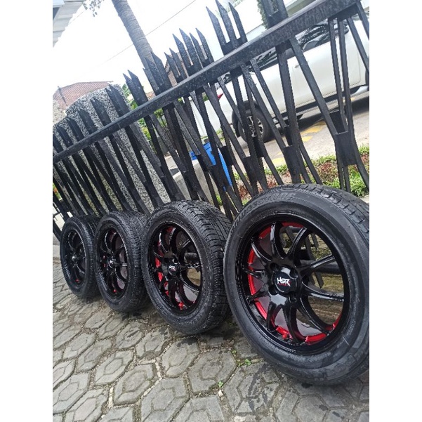 4 Velg R15 PCD 100+Ban 185/60 Layak pakai