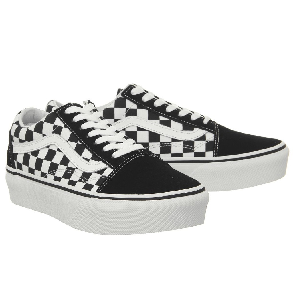 checkerboard old skool platform shoes