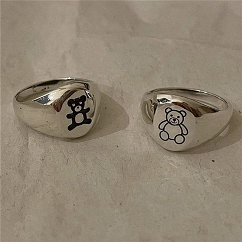 Bear Ring Accessories Fashion Personality Wild Trendy Simple