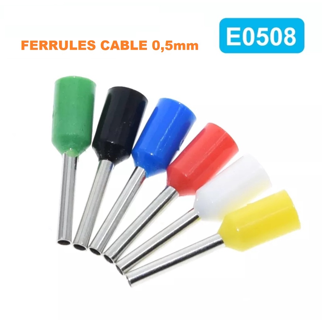 Skun Kabel Ferrules 0,5 mm Type E-0508 100 pcs/pack