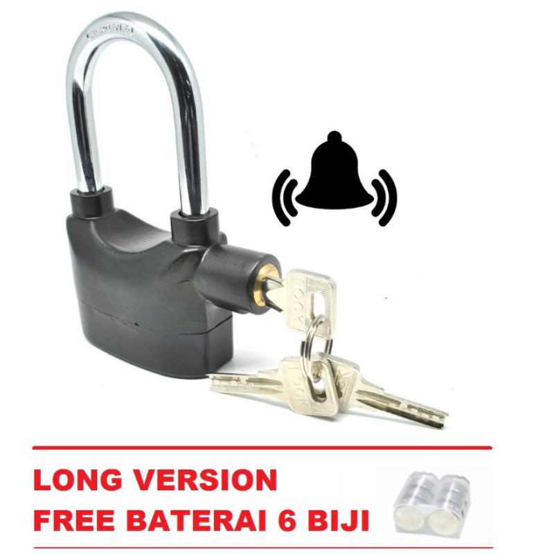 Gembok Alarm - alarm Lock - alarm Anti Maling - Kunci Cakram Motor