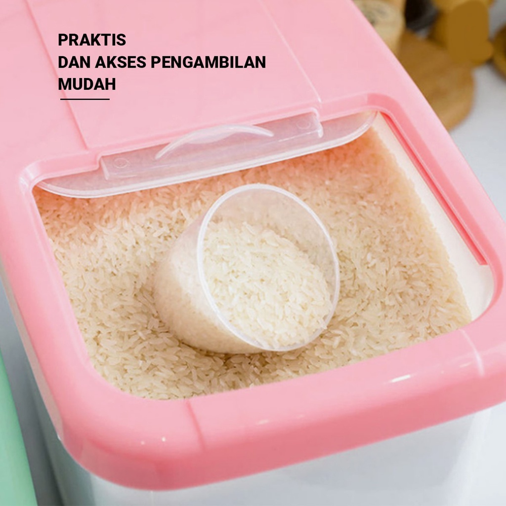 HomiHomi Tempat Beras Penyimpanan Makanan Rice Storage Box BB001