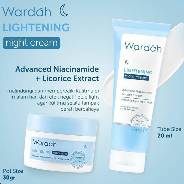 ★ BB ★ WARDAH Lightening Night Cream Jar &amp; Night Cream Tube