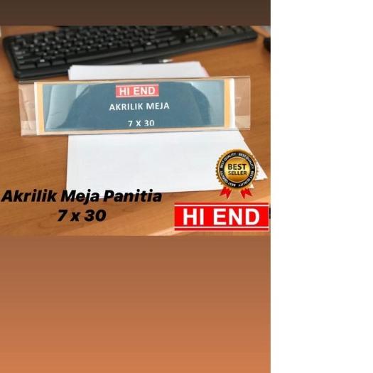 

➤ Acrylic/akrilik name plate/tempat reserved selipan kertas 7cm x 30cm ☜