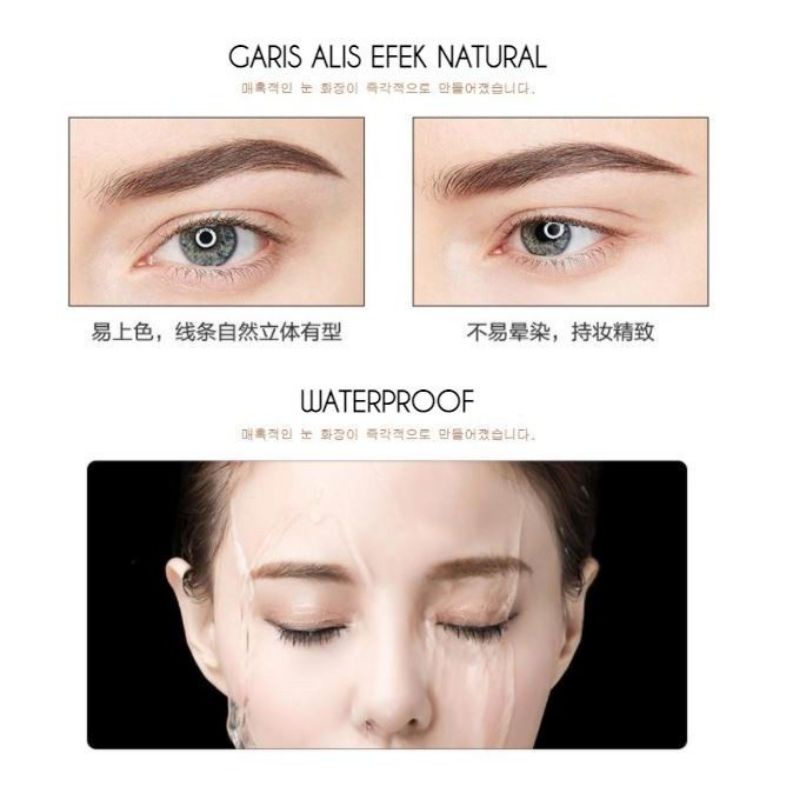 Pensil Alis LAMEILA Eyebrow Putar Berkepala Dua Tahan Lama 7 Pilihan Warna