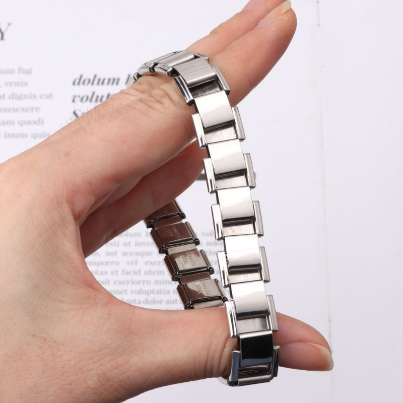 Siy Gelang Manset Elegan Novelty Gelang Stainless Steel Gelang Rantai Stretch