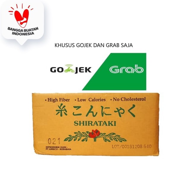 

Shirataki mie / noodle dus isi 25 pack khusus gojek