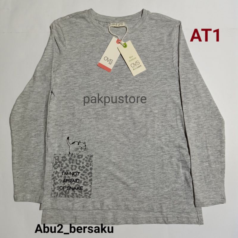Kaos Anak Perempuan Lengan Panjang Merek OVS Kids Branded Original