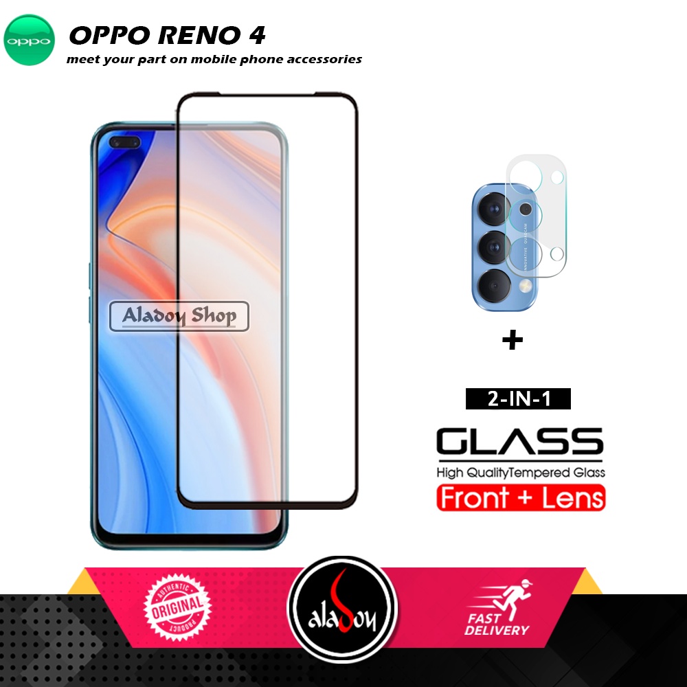 PAKET Tempered Glass Layar Oppo Reno 4 Free Tempered Glass Camera