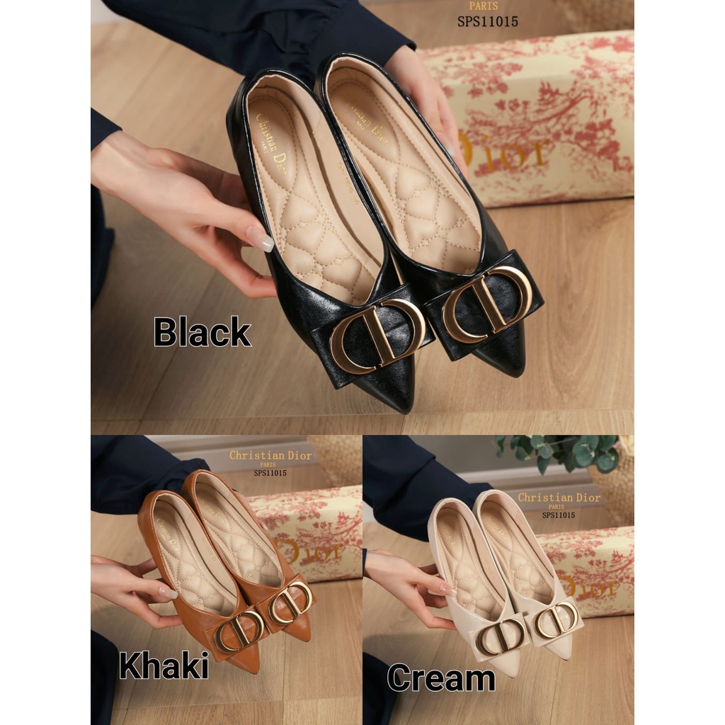 SEPATU WANITA BATAM IMPORT DIOR FLATS SHOES SPS-11015