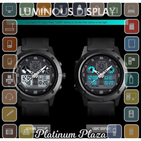 SKMEI Jam Tangan Analog Digital Modern Pria - 1514 - Black`20NBHZ-