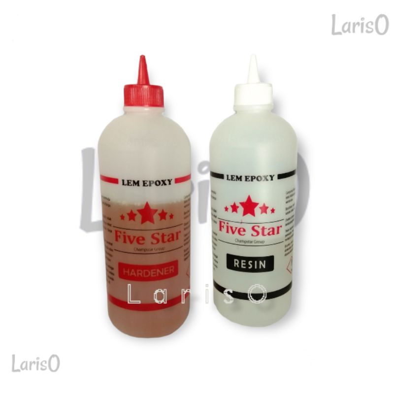 Lem Bintang Epoxy Five Star 1kg (Lem Epoksi Hardener dan Resin)