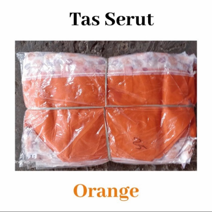 

✨ BISA COD ✨ Tas spunbond serut / lusin uk.22x22 & 25x25 - Orange, 25x25