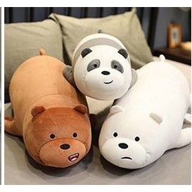 Boneka we bare bears tengkurap panjang terbaru/boneka panda grizzly ice bear bears