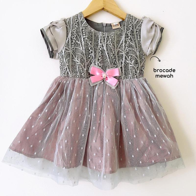 Dress Pesta Kondangan Ulang Tahun Mewah Lucu Bayi Anak Perempuan Cewek Terlaris Kode 15 Babeebabyshop