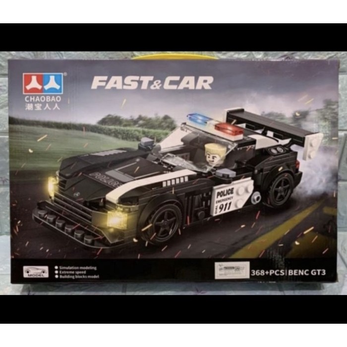 Lego Fast and Car - Lego Balap Mobil Cepat - Lego Chaobao - Hitam BENC GT3