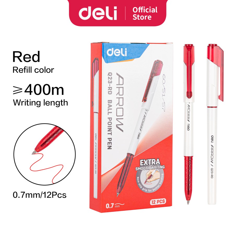 Pulpen DELI Arrow Retractable 0.7mm - EQ24