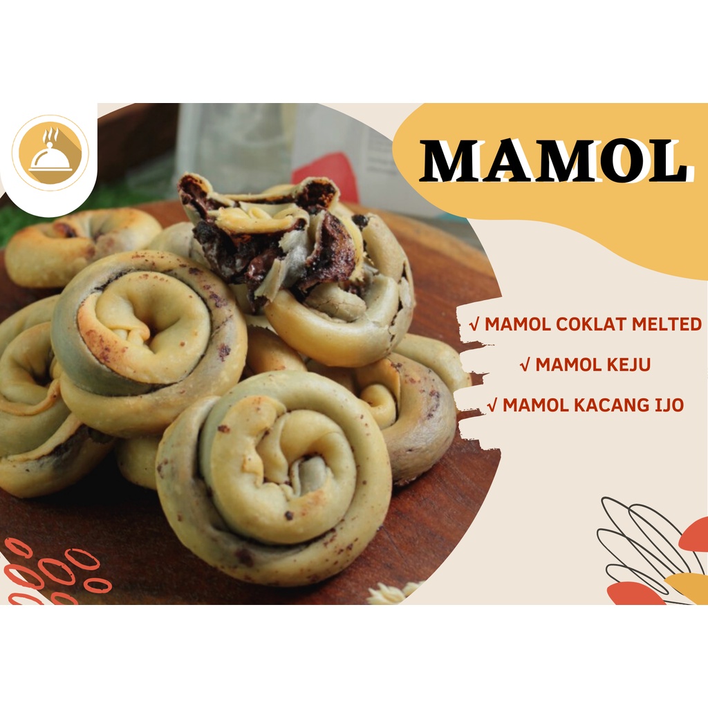 Mamol Coklat Melted, Mamol Keju, Dan Mamol Kacang Ijo ( Frozen Food ) isi 10pcs