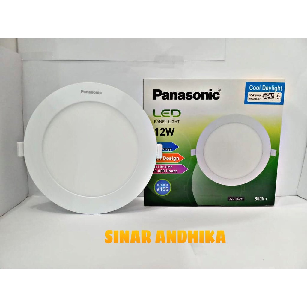 LAMPU LED PANEL BULAT DOWNLIGHT (SLIM) PANASONIC 12 WATT NNP 73566/NNP 73556