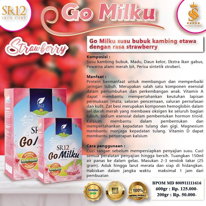 

Susu kambing Gomilku sr12 Susu enak Kaya manfaat Herbal Bpom Halal